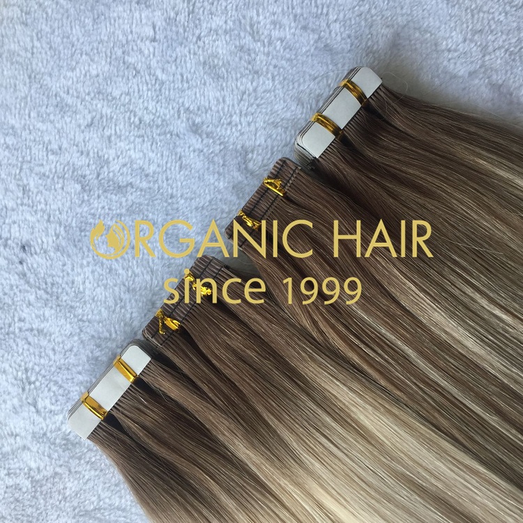 High quality balayage color tape in extension hair on sale I13